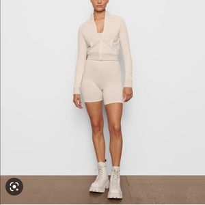 NWT SKIMS cropped track jacket, size Medium